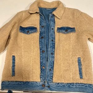 Forever 21 Reversible Jean and Fur Jacket